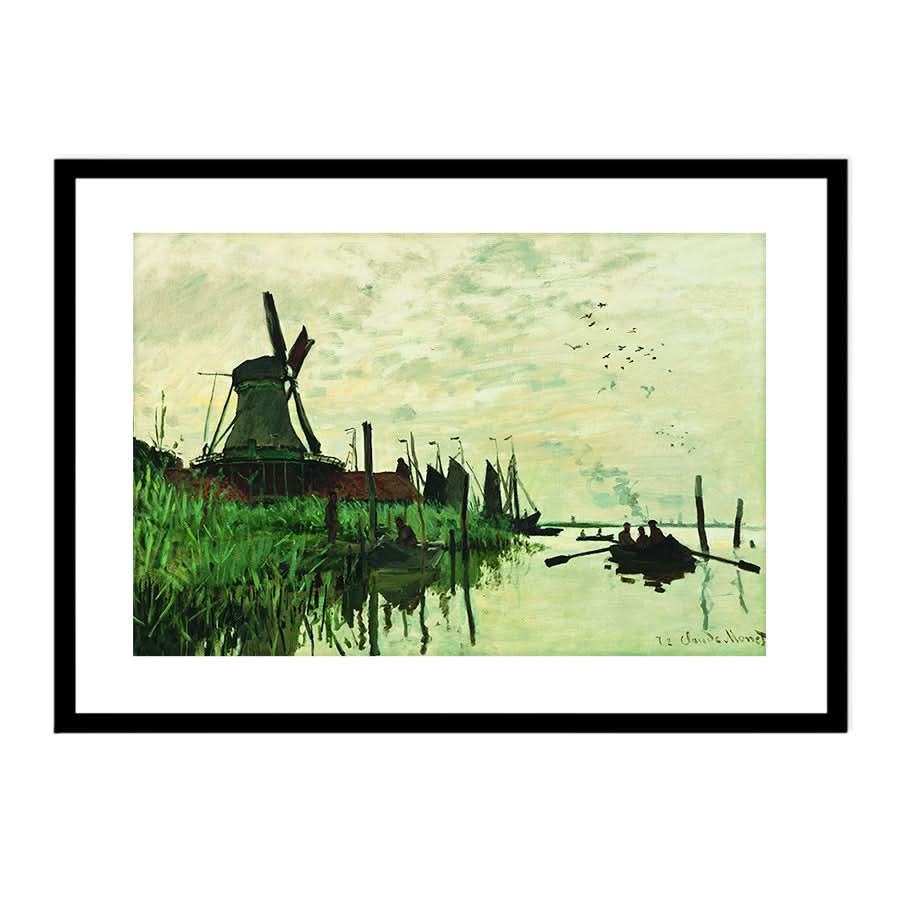 Windmill at Zaandam by Claude Monet