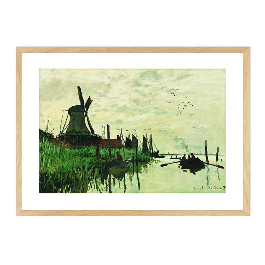 Windmill at Zaandam by Claude Monet