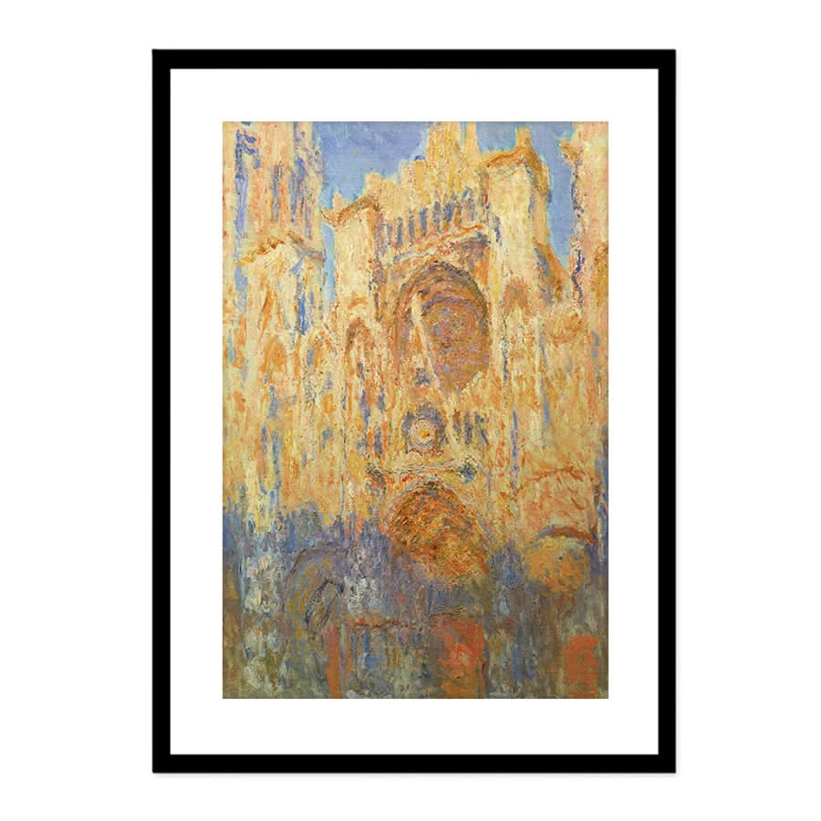 Rouen Cathedral Facade, Sunset by Claude Monet