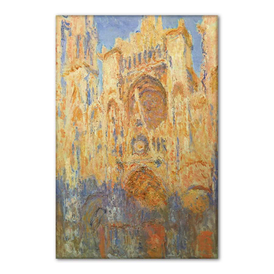 Rouen Cathedral Facade, Sunset by Claude Monet