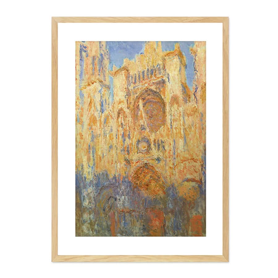 Rouen Cathedral Facade, Sunset by Claude Monet
