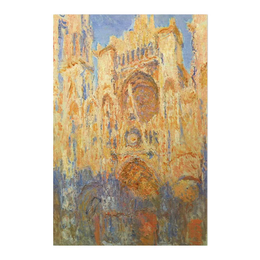 Rouen Cathedral Facade, Sunset by Claude Monet