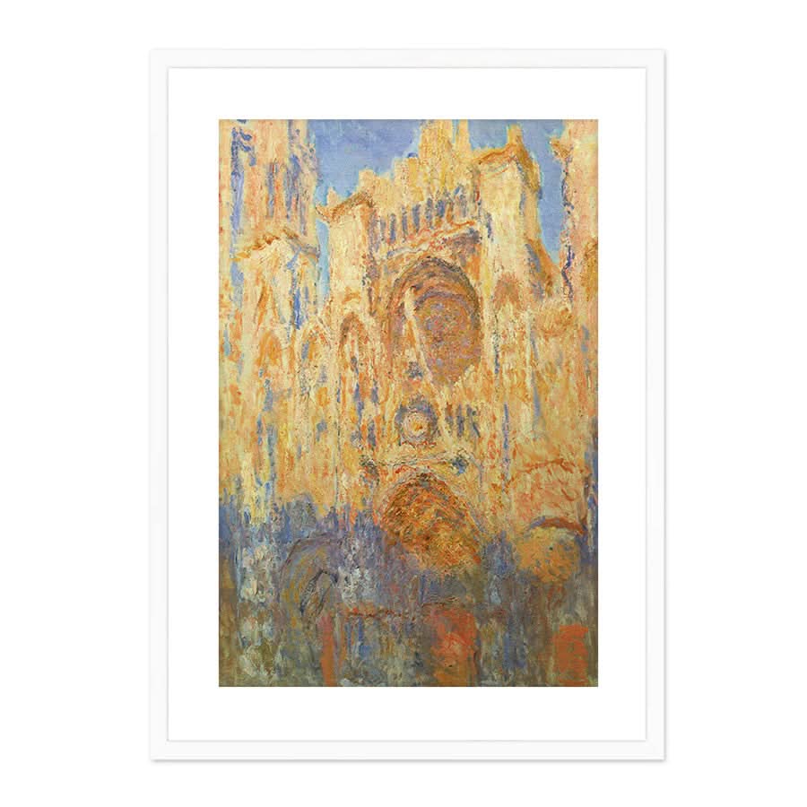 Rouen Cathedral Facade, Sunset by Claude Monet