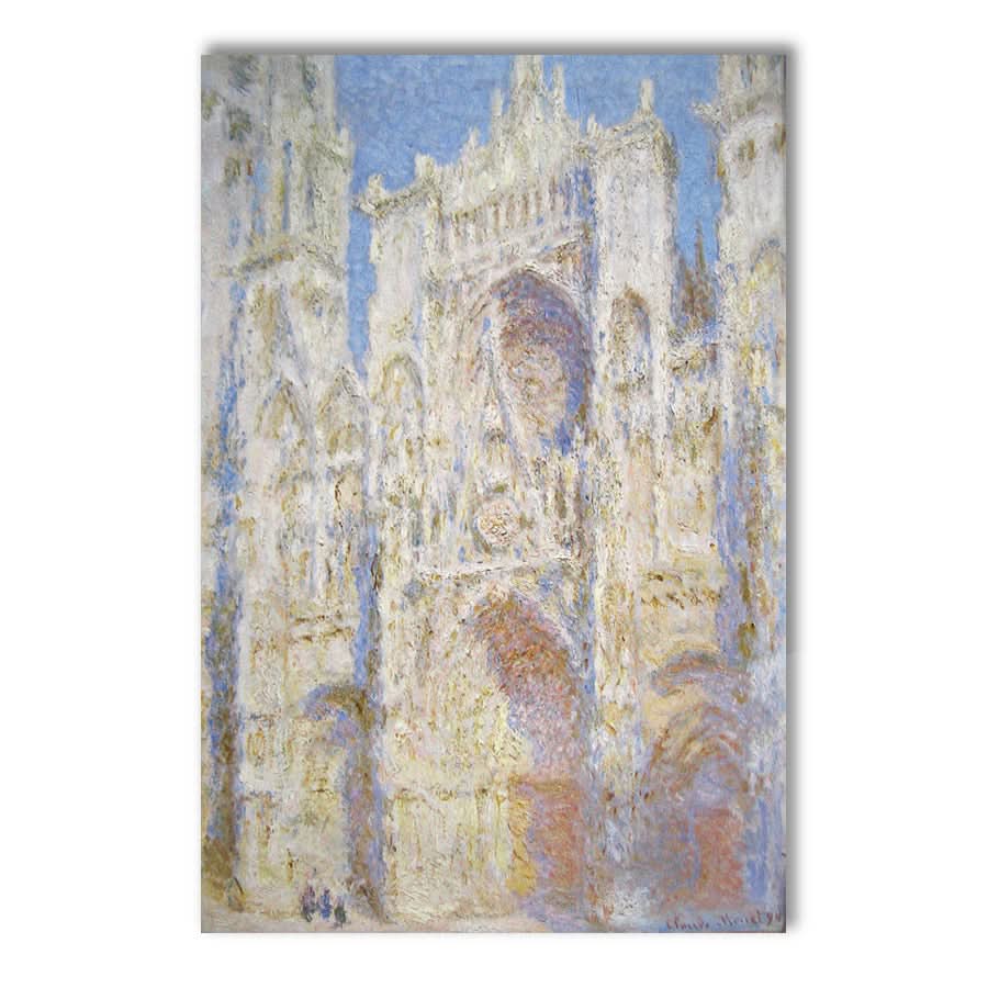 Rouen Cathedral West Facade, Sunlight by Claude Monet