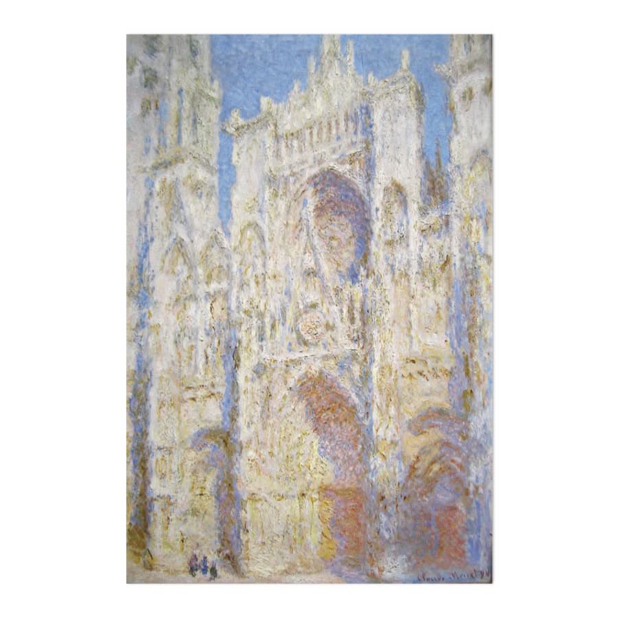 Rouen Cathedral West Facade, Sunlight by Claude Monet