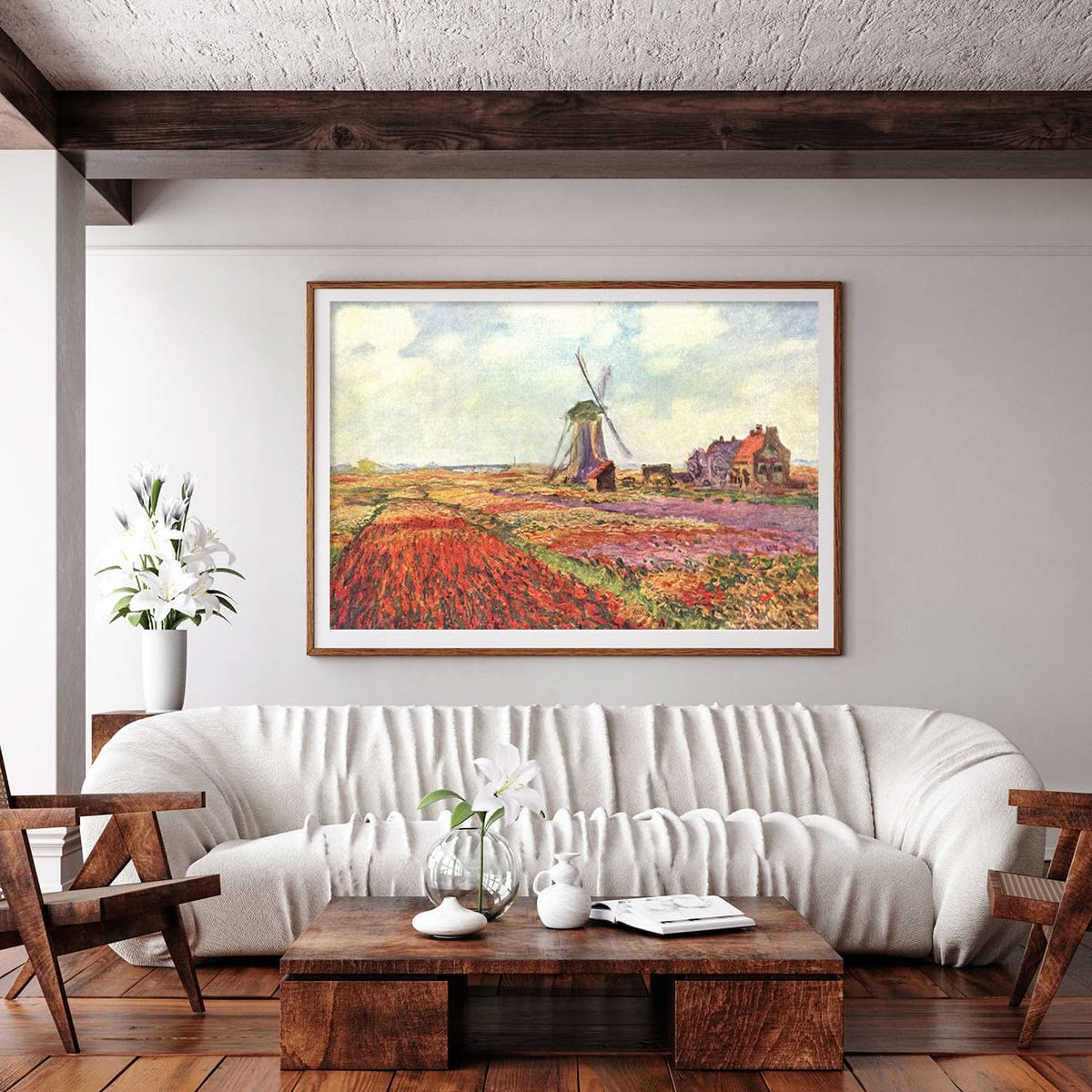 Tulip Fields in Hollands by Claude Monet