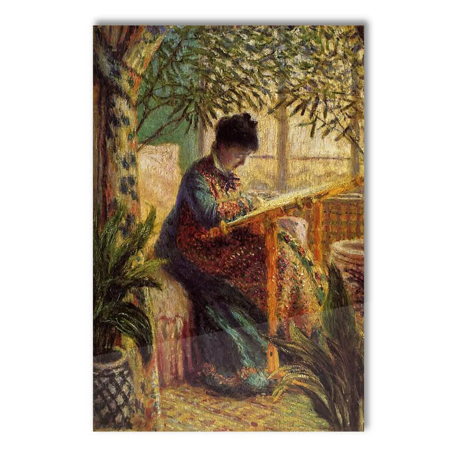 Camille at Work by Claude Monet