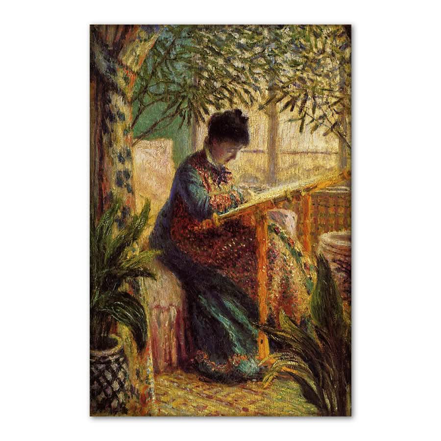Camille at Work by Claude Monet