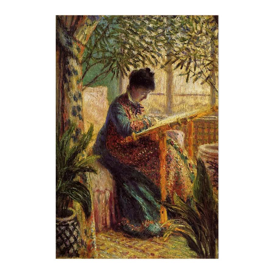 Camille at Work by Claude Monet