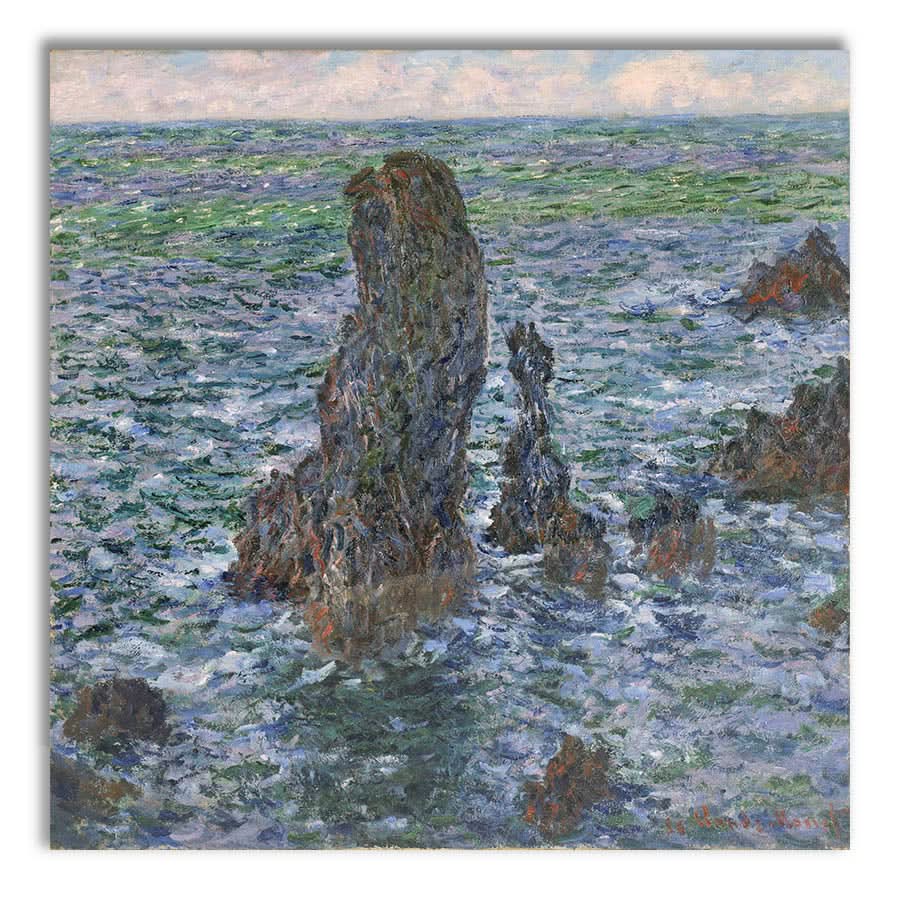 The Pyramides at Port-Coton, Rough Sea by Claude Monet