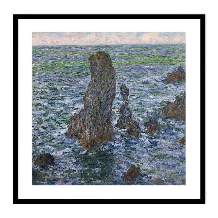The Pyramides at Port-Coton, Rough Sea by Claude Monet