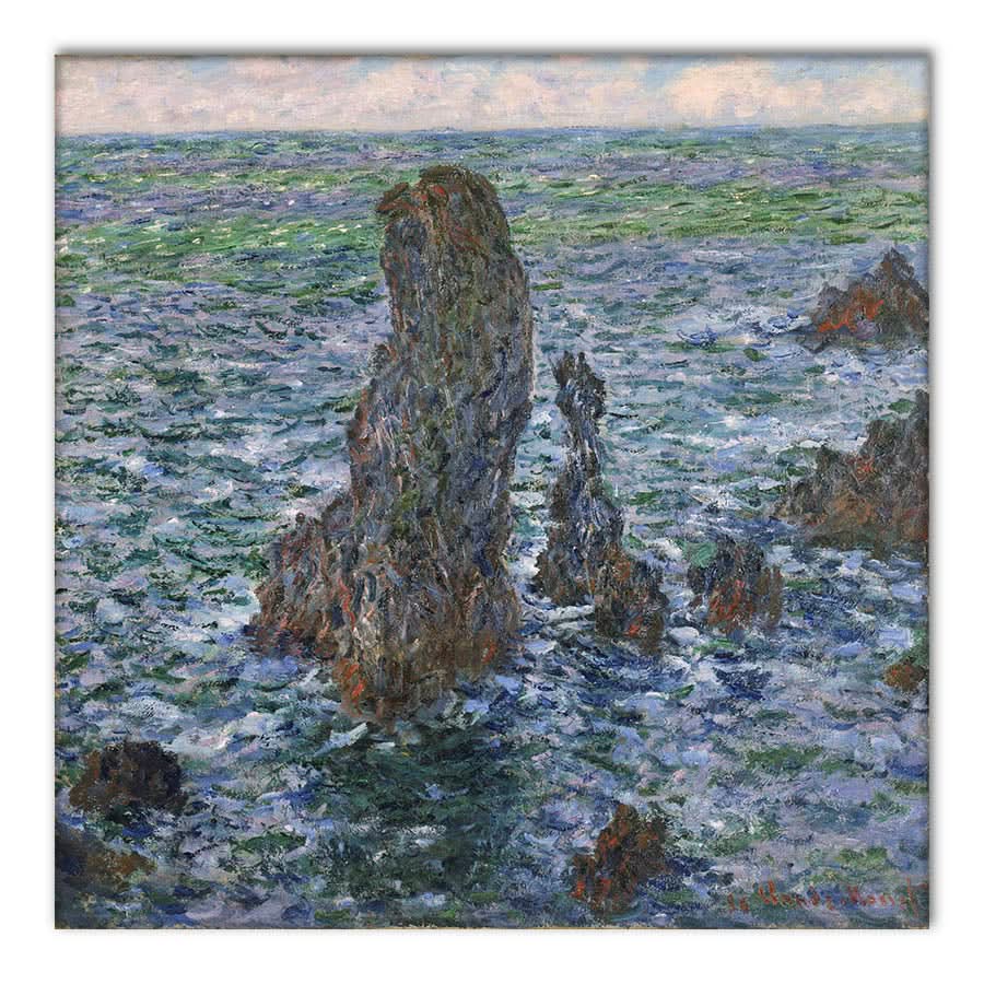 The Pyramides at Port-Coton, Rough Sea by Claude Monet