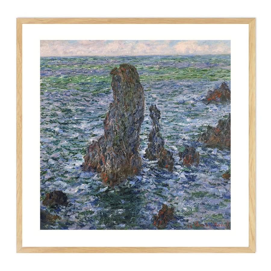 The Pyramides at Port-Coton, Rough Sea by Claude Monet