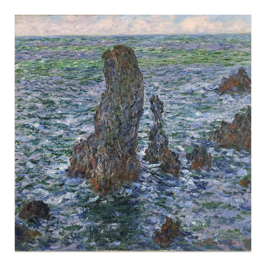 The Pyramides at Port-Coton, Rough Sea by Claude Monet