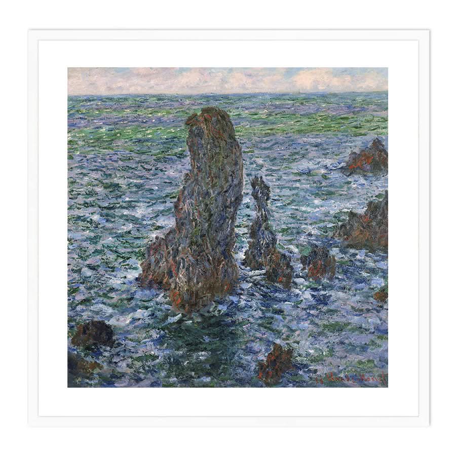 The Pyramides at Port-Coton, Rough Sea by Claude Monet
