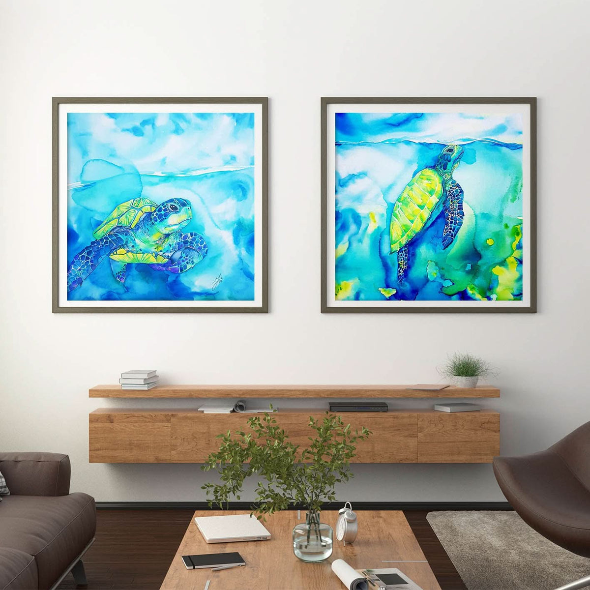 Turquoise Turtle by Mia McLean