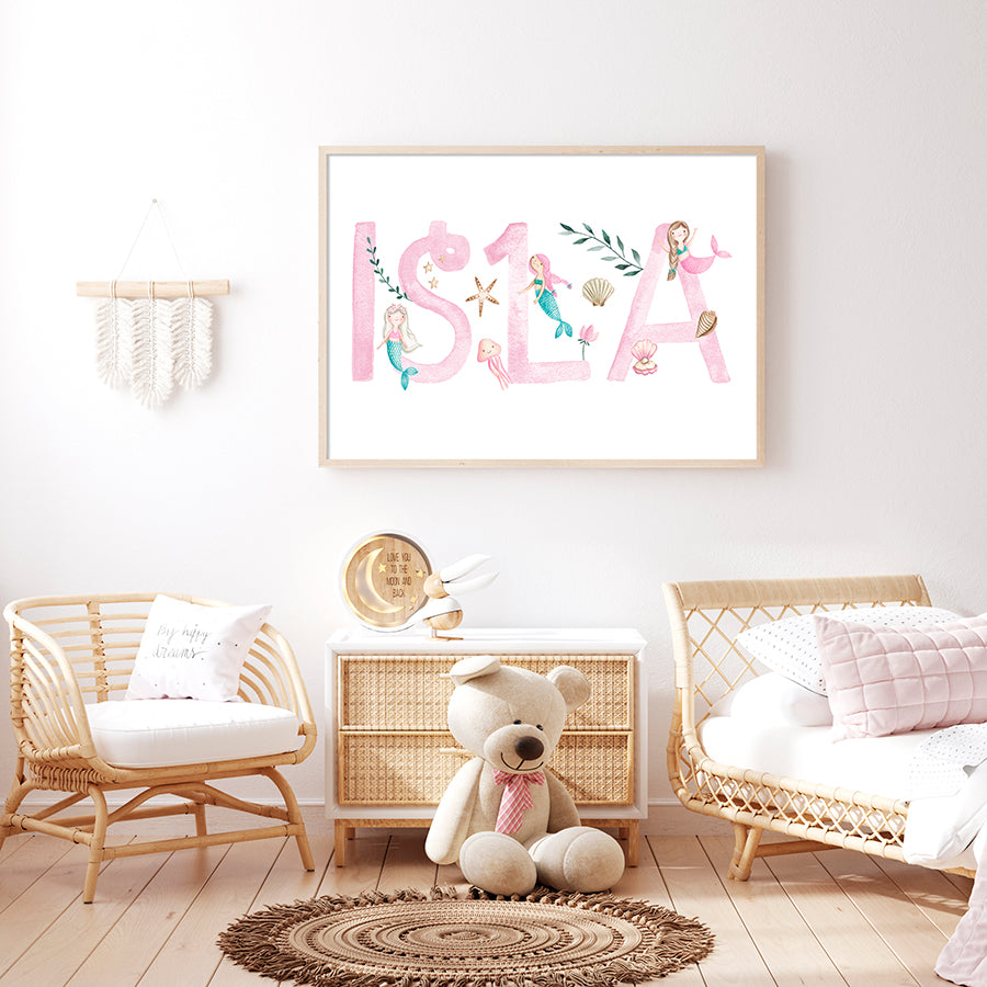 Name Prints - Mermaids