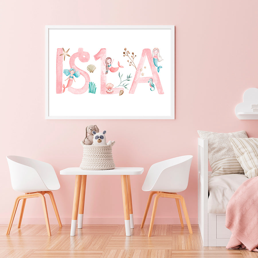 Name Prints - Mermaids