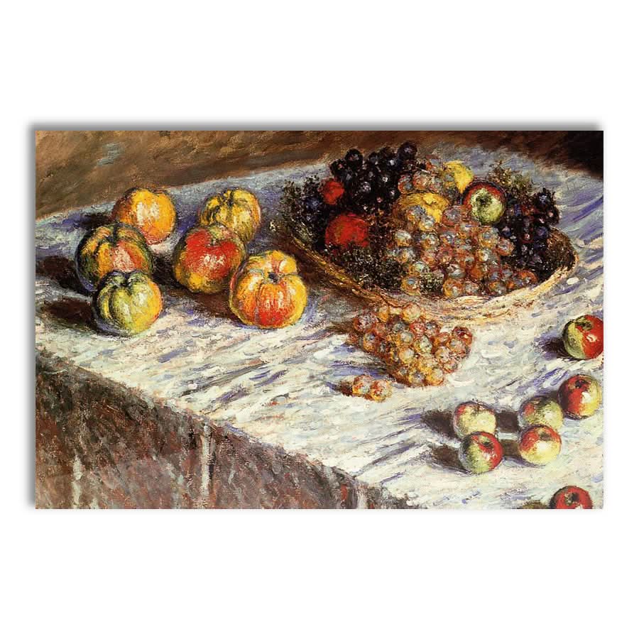 Still Life with Apples and Grapes by Claude Monet