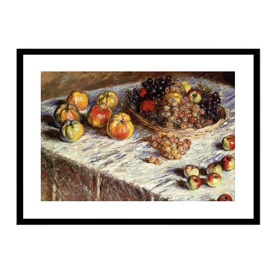 Still Life with Apples and Grapes by Claude Monet
