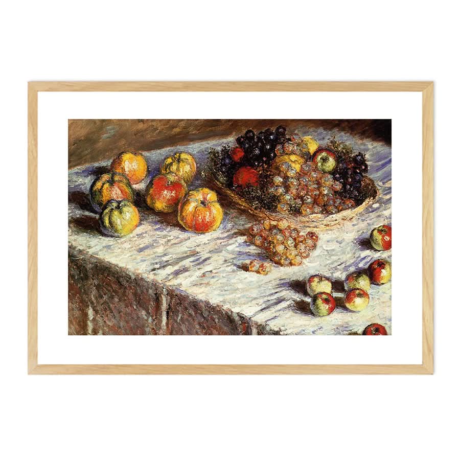 Still Life with Apples and Grapes by Claude Monet