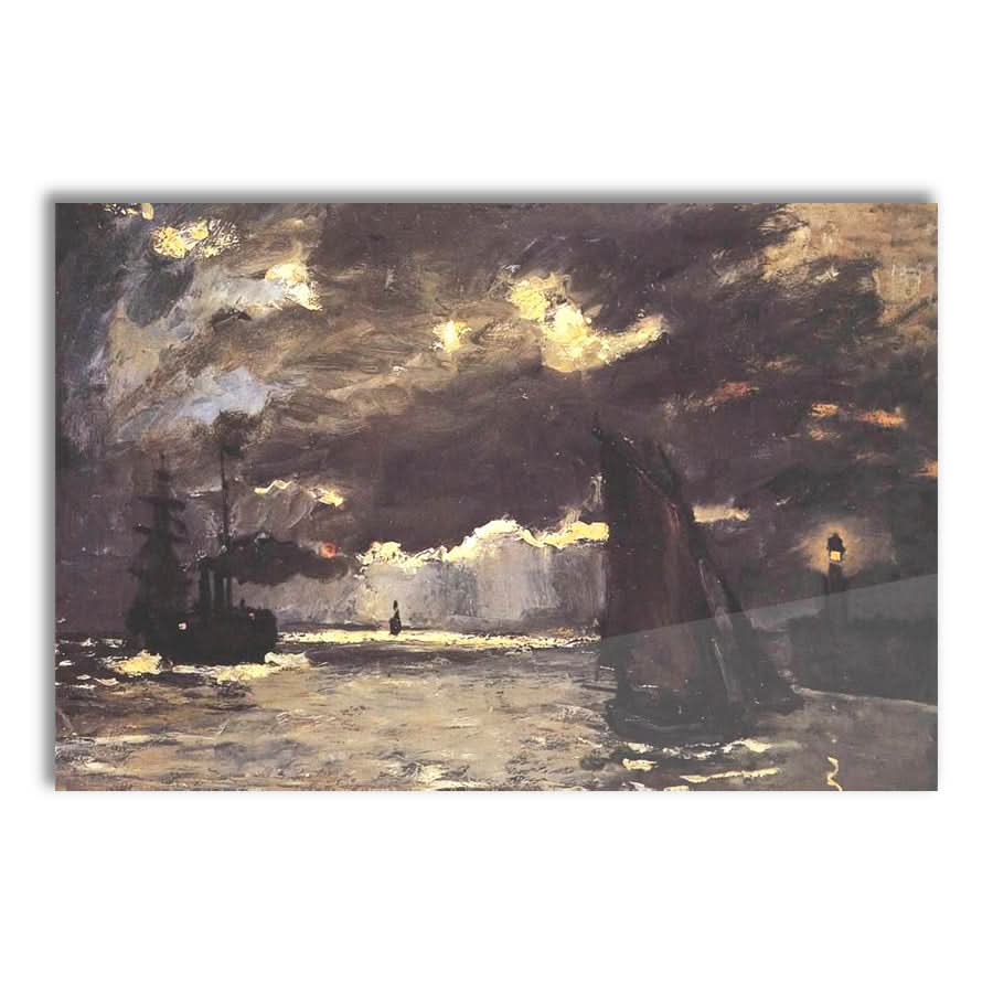 A Seascape, Shipping by Moonlight by Claude Monet