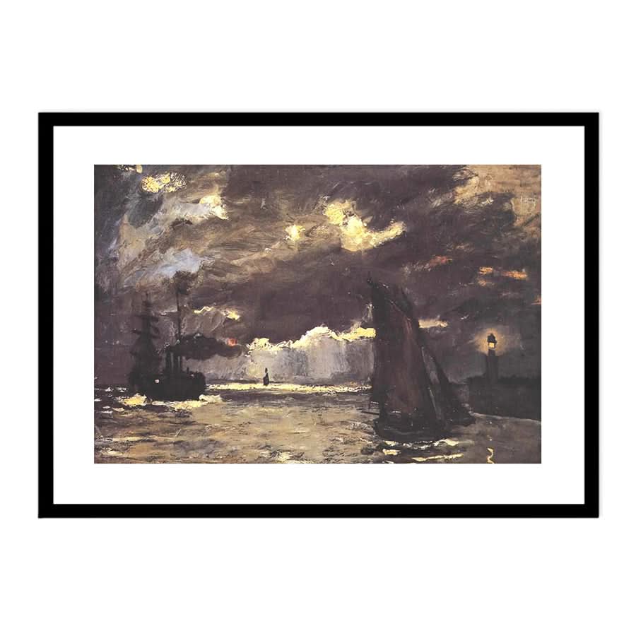 A Seascape, Shipping by Moonlight by Claude Monet
