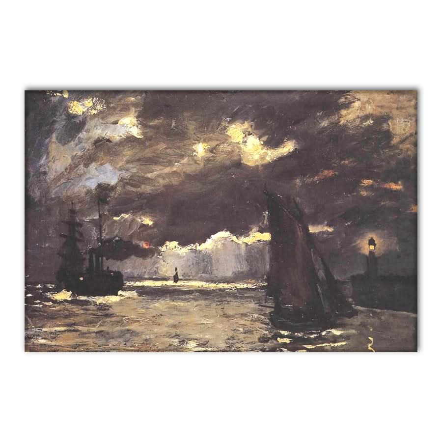 A Seascape, Shipping by Moonlight by Claude Monet