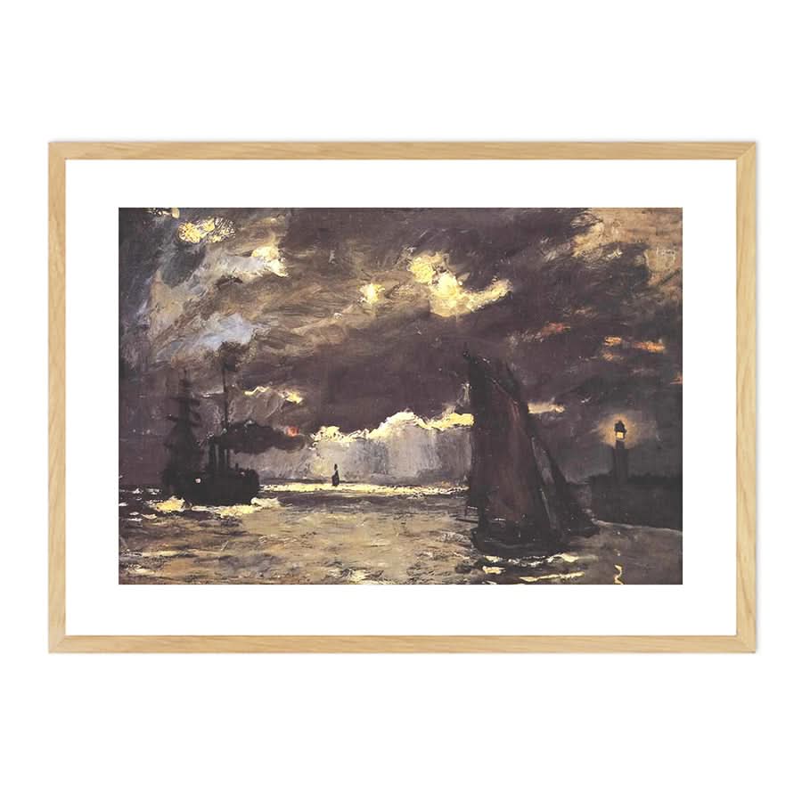 A Seascape, Shipping by Moonlight by Claude Monet