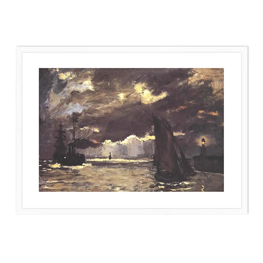 A Seascape, Shipping by Moonlight by Claude Monet