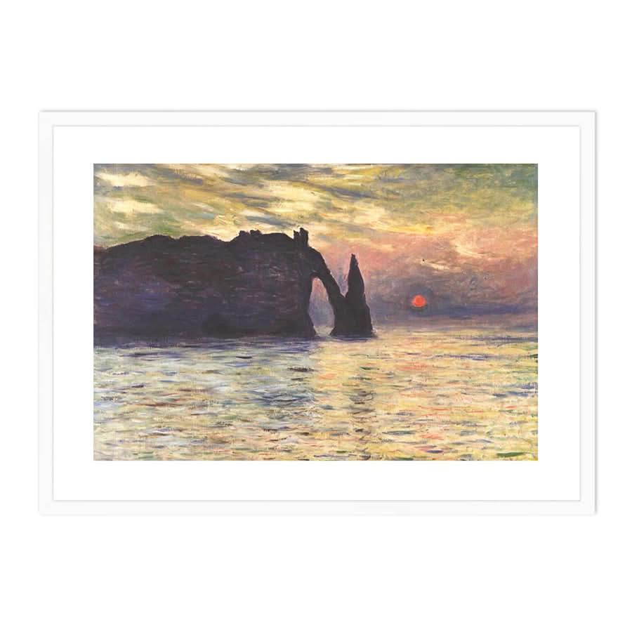 The Cliff, Étretat, Sunset by Claude Monet