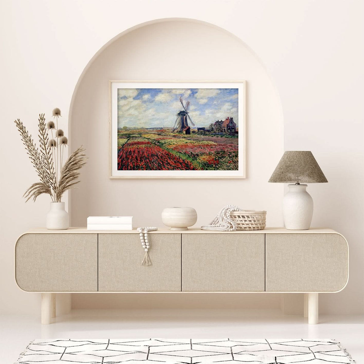 Tulip Fields with the Rijnsburg Windmill
