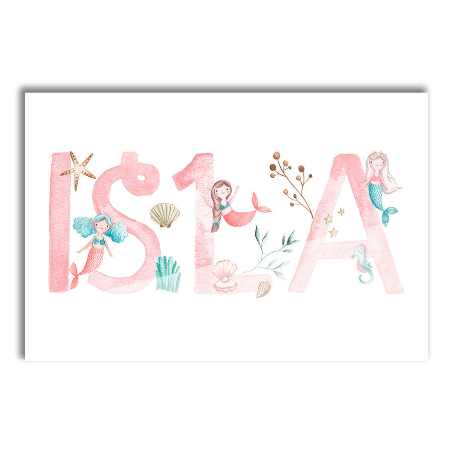 Name Prints - Mermaids