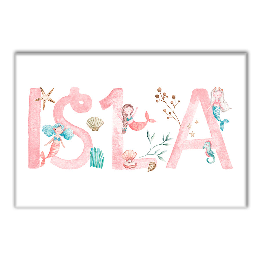 Name Prints - Mermaids