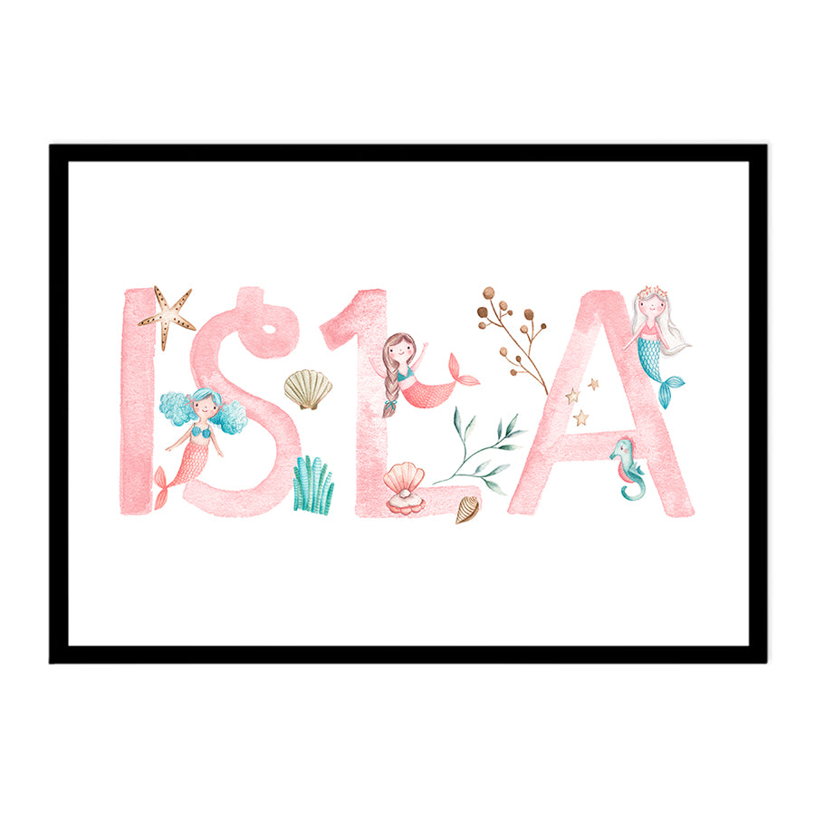 Name Prints - Mermaids