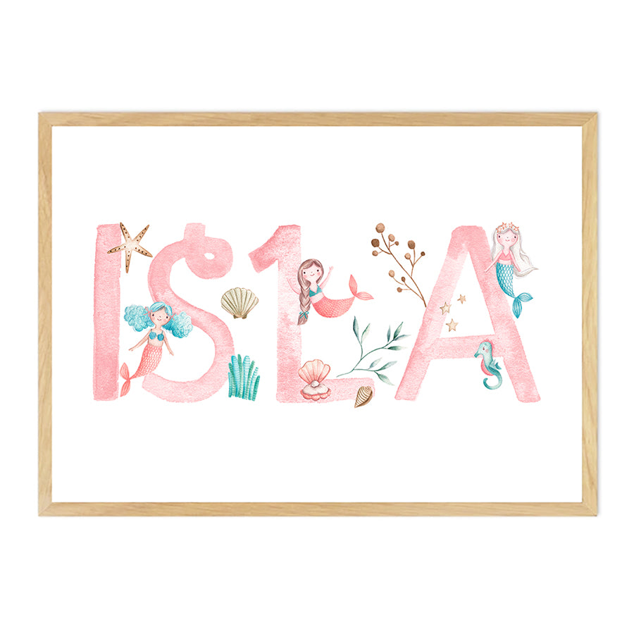 Name Prints - Mermaids