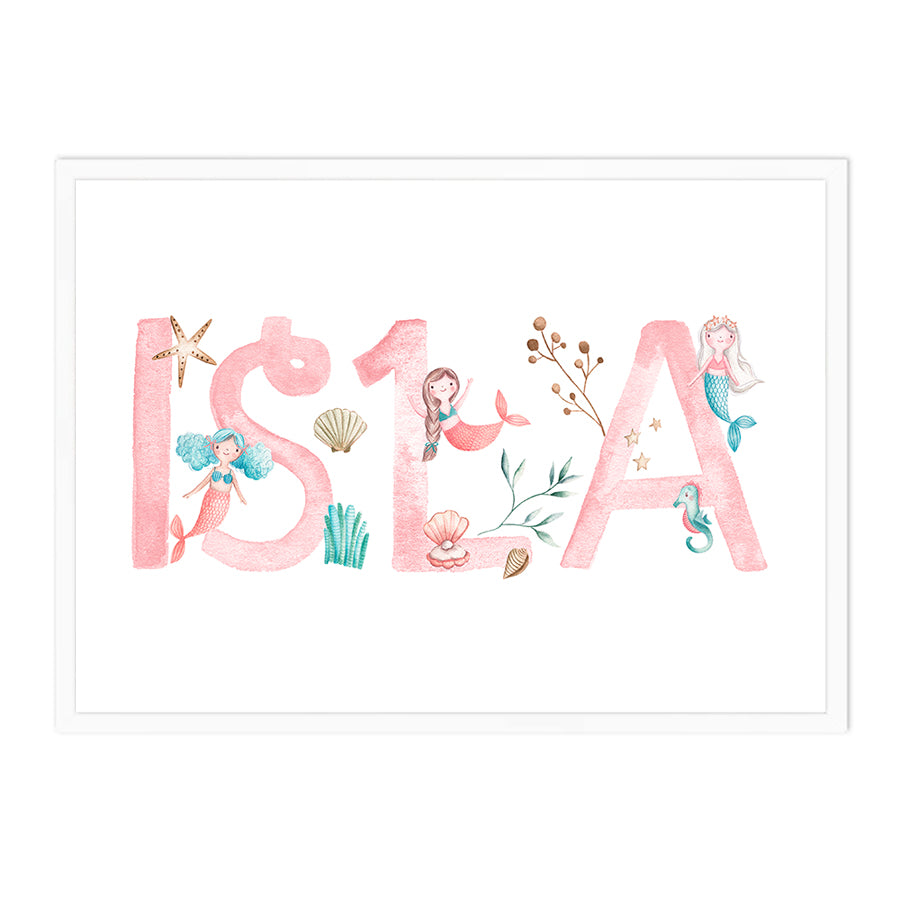 Name Prints - Mermaids