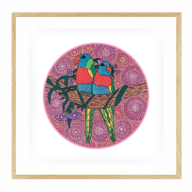 Rainbow Lorikeets Warin by Faith McLeod