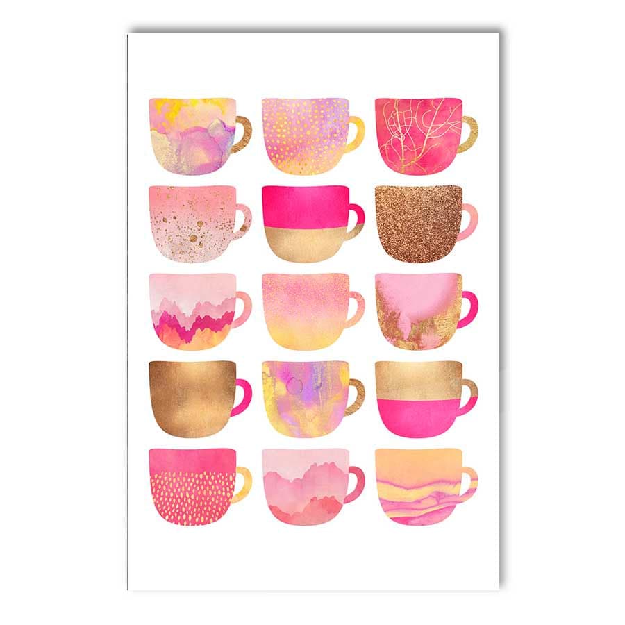 Pretty Pink Coffee Cups by Elisabeth Fredriksson