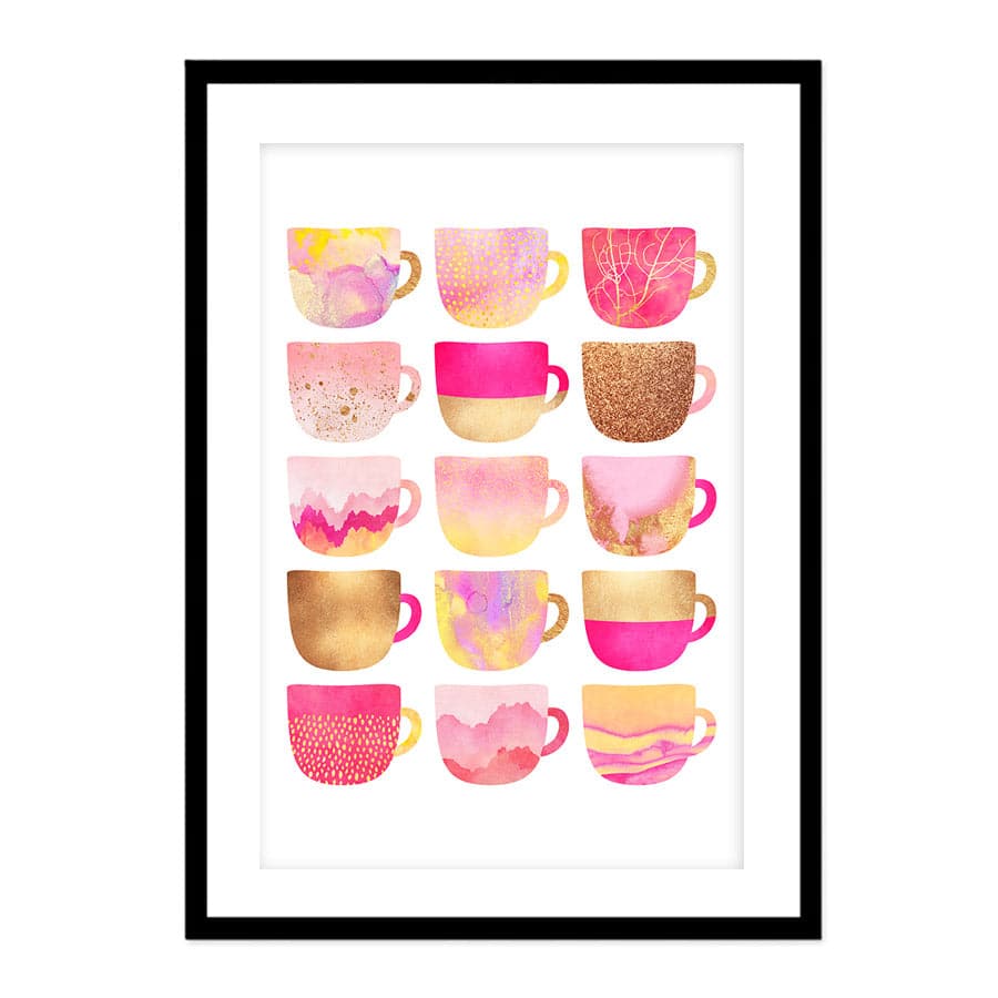 Pretty Pink Coffee Cups by Elisabeth Fredriksson
