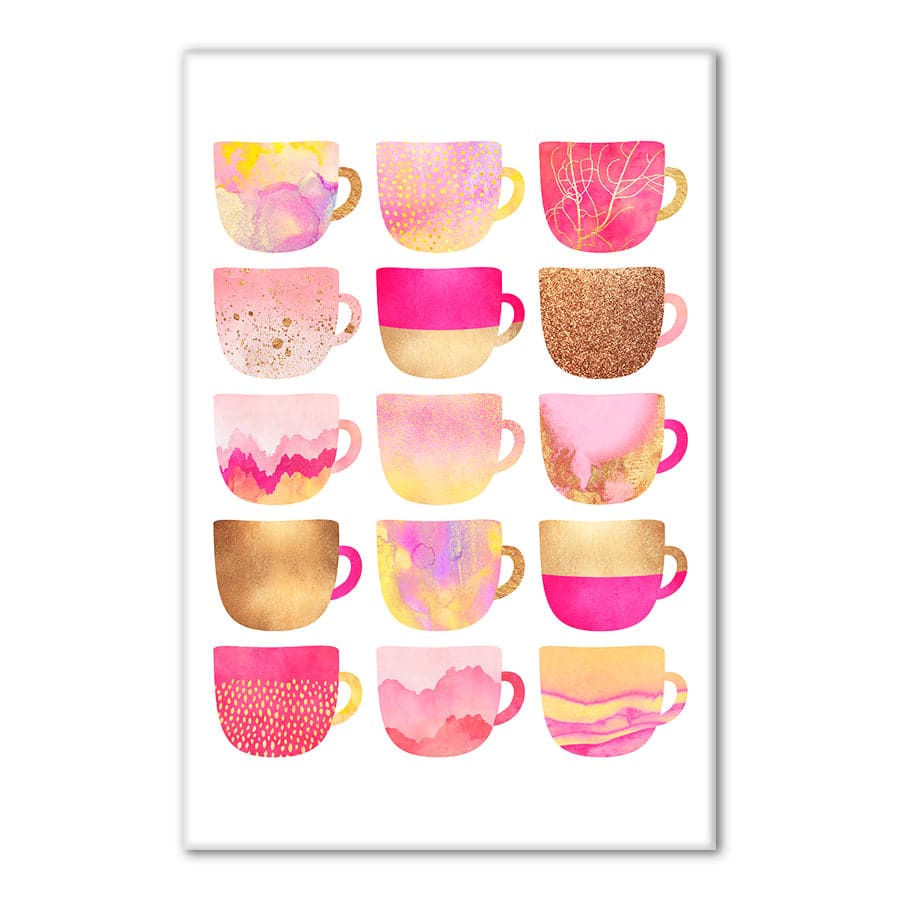 Pretty Pink Coffee Cups by Elisabeth Fredriksson