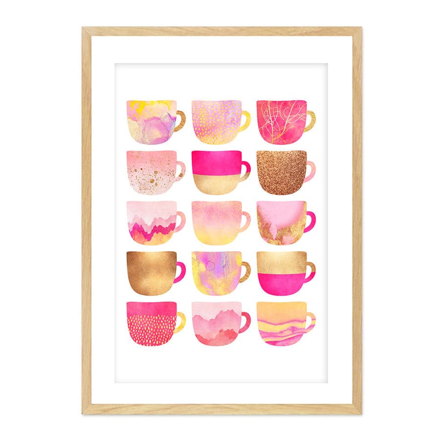 Pretty Pink Coffee Cups by Elisabeth Fredriksson