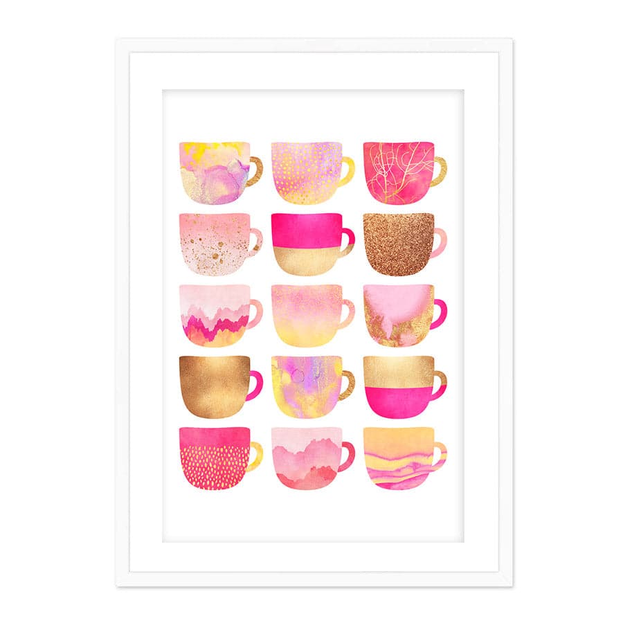 Pretty Pink Coffee Cups by Elisabeth Fredriksson