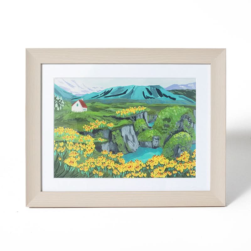 Arnarstapi by Sarah Gesek (Fine Art Print with Cream Frame)