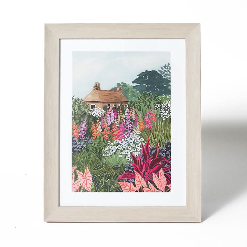 Lush Garden by Sarah Gesek (Fine Art Print with Cream Frame)