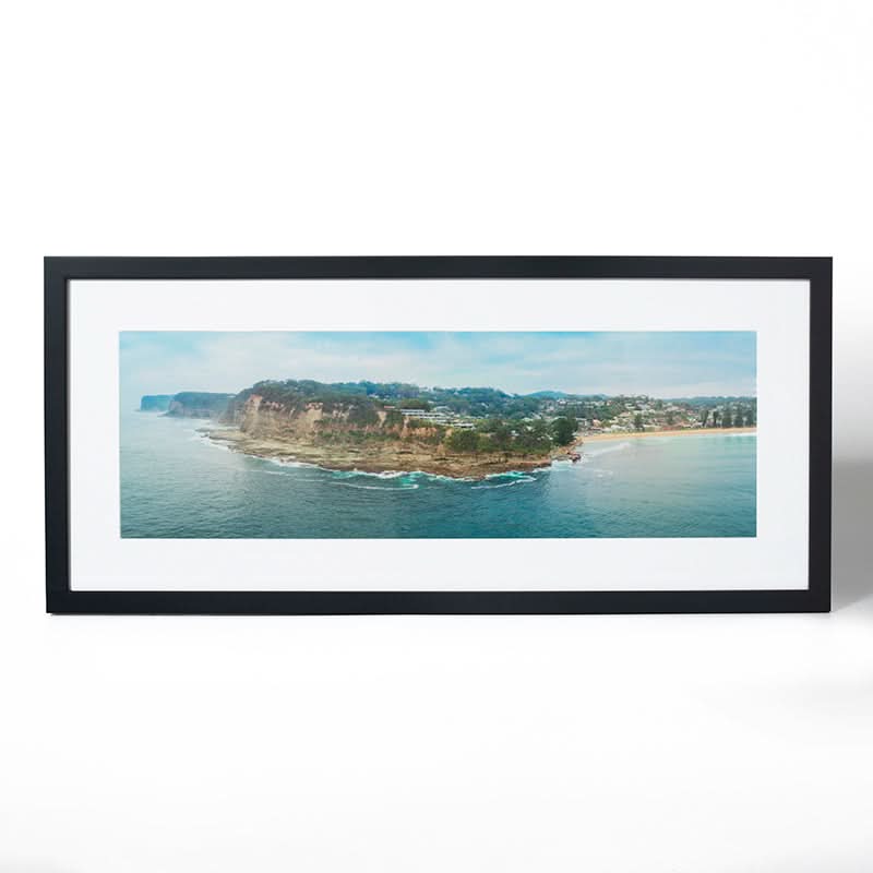 Avoca Panorama by Stu Elwin (Fine Art Print with Black Frame)
