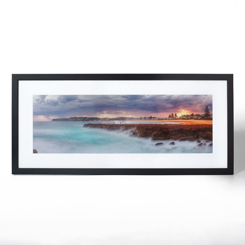 North Avoca Lightning by Steve Daggar (Fine Art Print with Black Frame)
