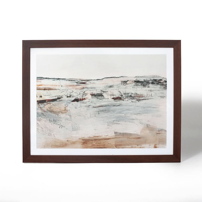 August by Dan Hobday (Fine Art Print with Brown Frame)