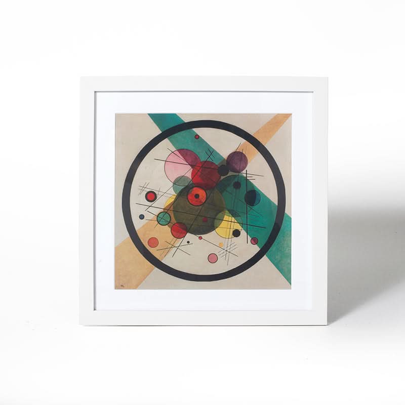 Circle in a Circle by Wassily Kandinsky (Fine Art Print with White Frame)