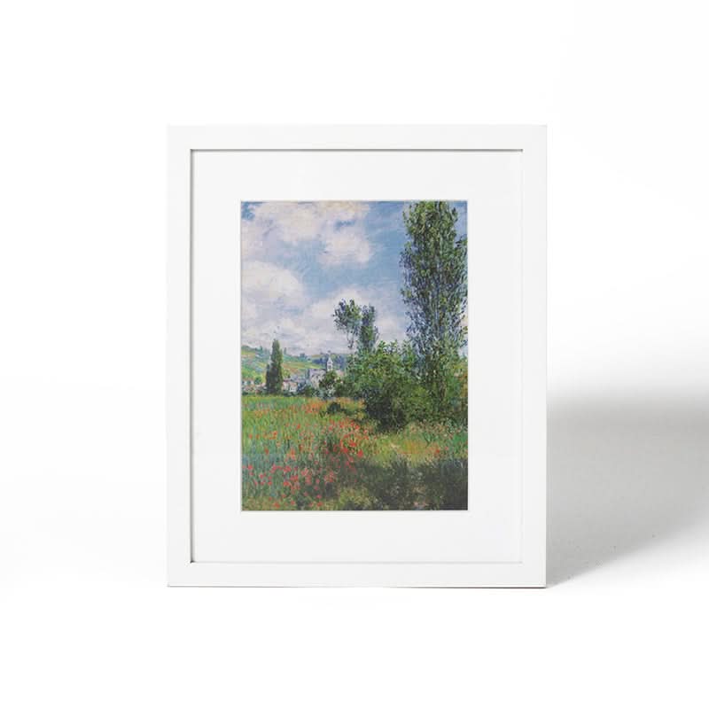Corner of the Garden by Claude Monet (Fine Art Print with White Frame)